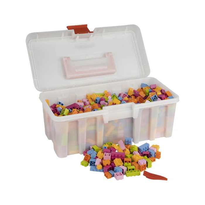 Q-Bricks Kindergarten Bausteine Blütenmischung im Koffer 750 Stk.