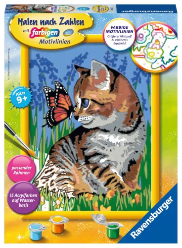 Ravensburger® Malen nach Zahlen – Katze mit Schmetterling