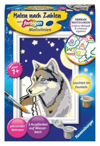 Ravensburger® Malen nach Zahlen – Wolfsportrait
