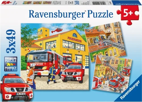 Ravensburger® Puzzle – Feuerwehreinsatz, 3×49 Teile