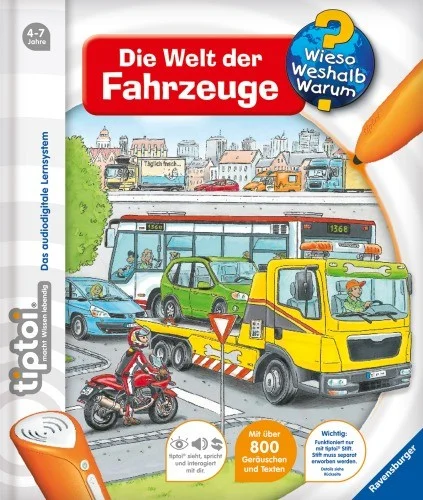 Ravensburger® tiptoi® Wieso? Weshalb? Warum? – Die Welt der Fahrzeuge