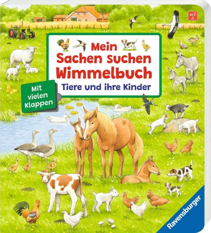 Ravensburger® Wimmelbuch Mein Sachen suchen – Tiere und ihre Kinder Pappbilderbuch über 10 Euro