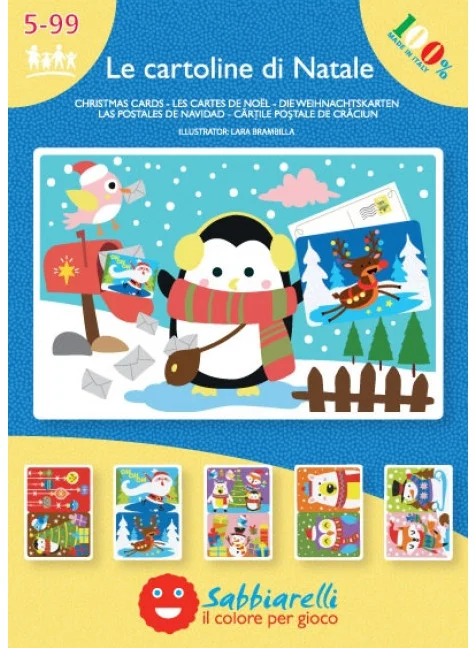 Sabbiarelli Sabbiarelli Sand Painting Album Weihnachtskarten 7,5×10 cm 10 Stück