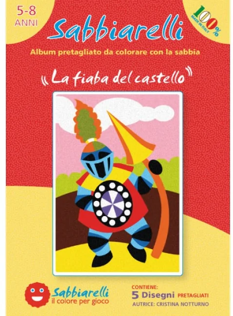 Sabbiarelli Sabbiarelli Sandmalereialbum Ritter und Prinzessinnen 15×20 cm 5 Stück