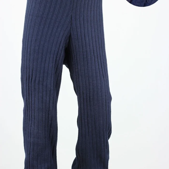 SALE 86/92 DUNKELBLAU Kinder-Leggings aus weichem Ripp-Viskosejersey