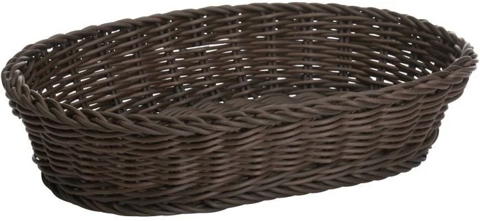 Saleen Großer Mehrzweck-Korb, Gastrotauglich, Oval, 32 x 23 x 7 cm, Kunststofffaser, Dunkelbraun, 02010706101