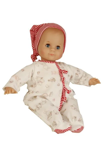 Schildkr&ouml;t Puppe Schlummerle Gr. 32 Malhaar mit braunen Schlafaugen