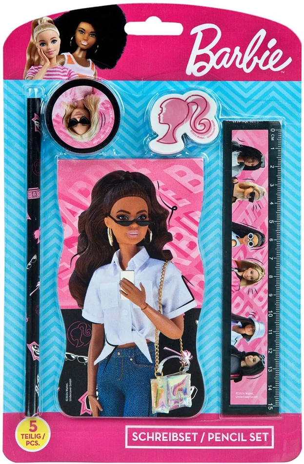 Schrijfset Barbie, 5dlg.