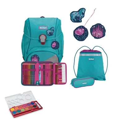 Scout Alpha Dreamworld Schulranzen Set 4tlg. + gratis Farbkasten