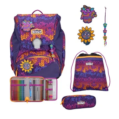 Scout Exklusiv Alpha Superflash Fantasy Schulranzen Set 4tlg.