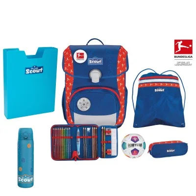 Scout Neo Bundesliga Schulranzen Set 6tlg. inkl. Original Derbystar Miniball