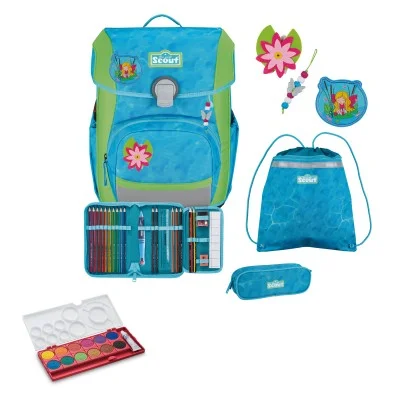 Scout Neo DIN Water Lily Schulranzen Set 4tlg. + gratis Farbkasten