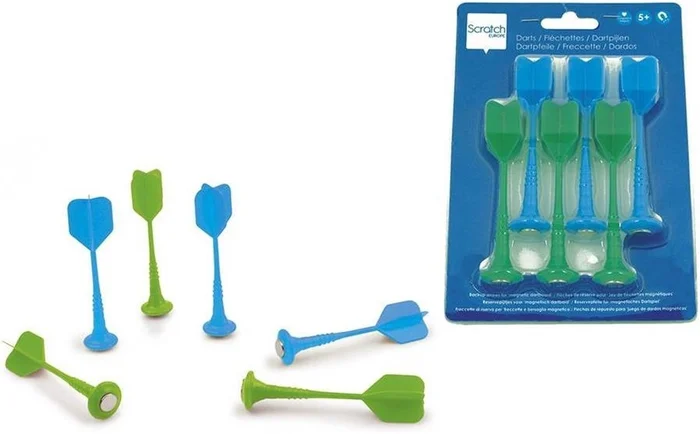 Scratch Magnetic Darts Blau/Grün – 6 Stück