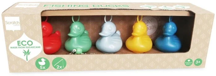 SCRATCH-Set mit 5 Jahrmarkt-Enten – Öko