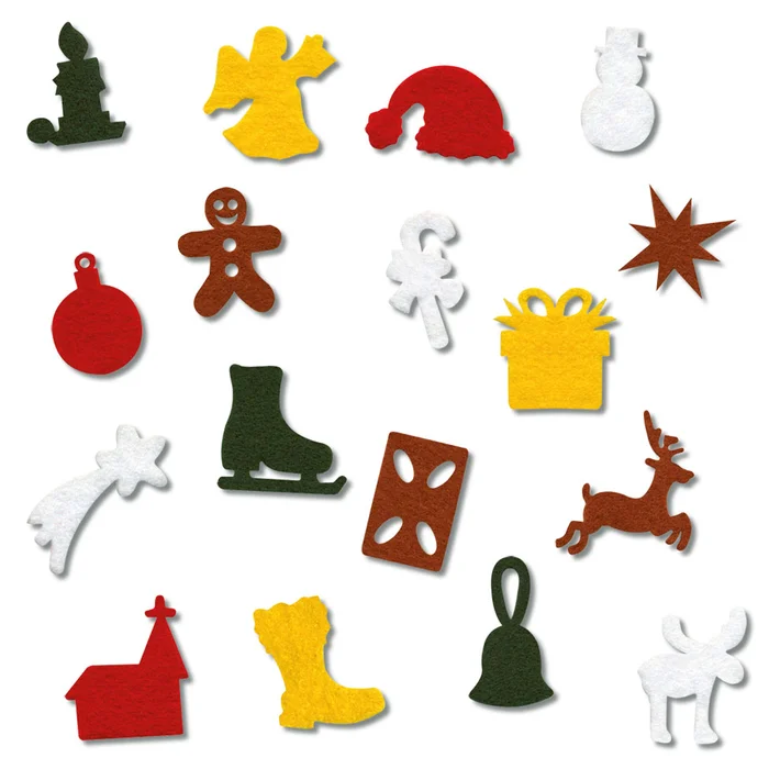 Selbstklebenede Filzteile Weihnachten