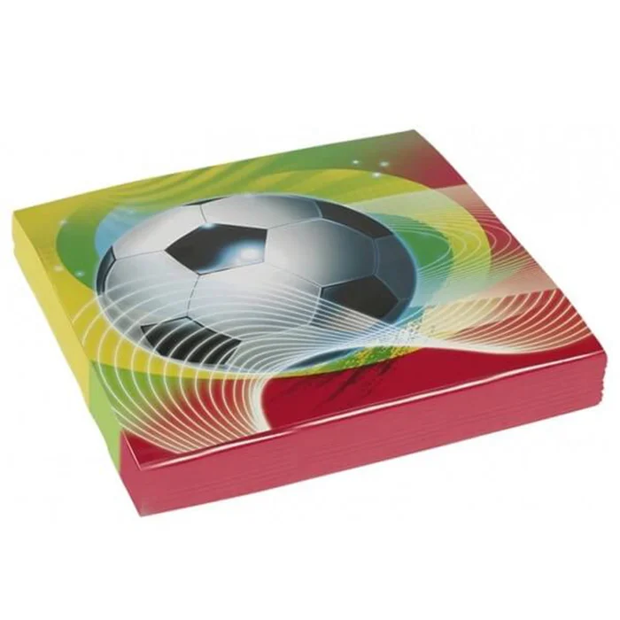 Servietten Fußball gelb-rot-grün
