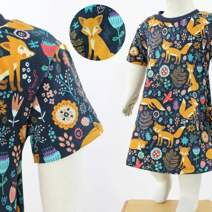 Shirtkleid für Kinder mit Füchsen
