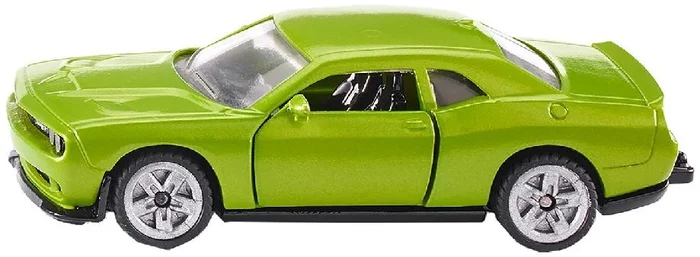 SIKU 1408, Dodge Challenger SRT Hellcat, Metall/Kunststoff, Grün, Öffenbare Türen, Spielzeugauto für Kinder