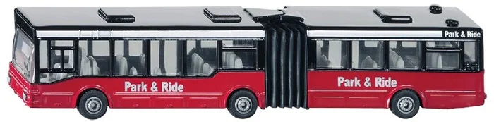 SIKU 1617, Gelenkbus, Metall/Kunststoff, Rot, Bereifung aus Gummi, Spielzeugfahrzeug für Kinder
