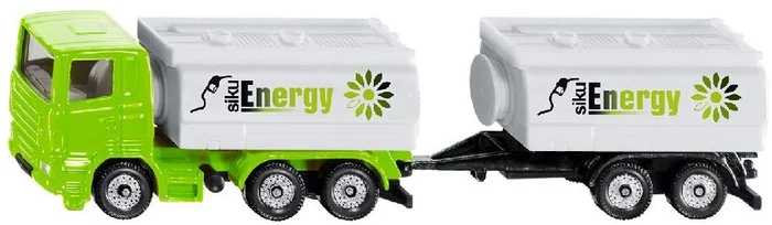 SIKU 1690, LKW mit Tankwagenaufbau und Anhänger, Metall/Kunststoff, Grün/Weiß, Mit Tandemachse, Kombinierbar mit SIKU Modellen im gleichen Maßstab