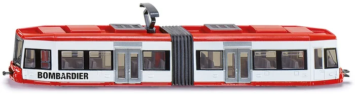 SIKU 1895, Straßenbahn, 1:87, Metall/Kunststoff, Rot/Weiß, Kompatibel mit anderen SIKU Spielzeugen