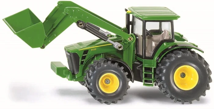 SIKU 1982, John Deere Traktor mit Frontlader, 1:50, Metall/Kunststoff, Grün, Beweglicher Frontlader