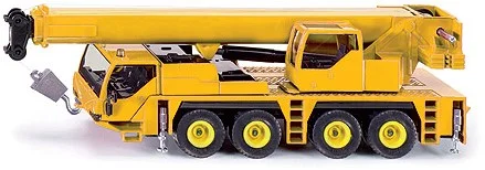 SIKU 2110, Kranwagen, 1:55, Metall/Kunststoff, Gelb, Teleskopierbarer Ausleger