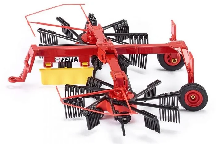 SIKU 2451, Fella Schwader, 1:32, Metall/Kunststoff, Rot, Bewegliche und abklappbare Kreisel