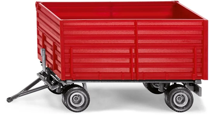 SIKU 2898, Zwei-Achs-Anhänger, 1:32, Metall/Kunststoff, Rot, Kippbare Mulde