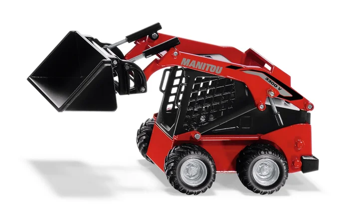 SIKU 3049, Manitou 3300V Kompaktlader, 1:32, Metall/Kunststoff, Rot, Viele Funktionen, Kombinierbar mit SIKU Modellen im gleichen Maßstab