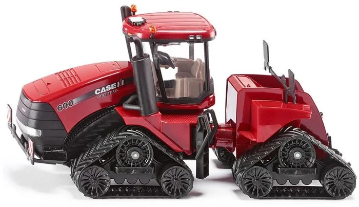 SIKU 3275, Case IH Quadtrac 600 Raupenschlepper Traktor, 1:32, Metall/Kunststoff, Rot, Funktionales Knickgelenk und SIKU-Heck-Kupplung