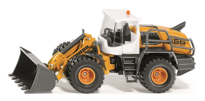 siku 3561, Liebherr L 566 Radlader, 1:50, Metall/Kunststoff, Orange, Beweglicher Frontlader, Motorhaube zum Öffnen