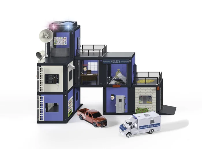 siku 5510, Polizeistation, Kunststoff, Multicolor, Light & Sound, Inkl. 2 Fahrzeugen und Zubehör, Vielseitig aufbaubar, Viele Funktionen