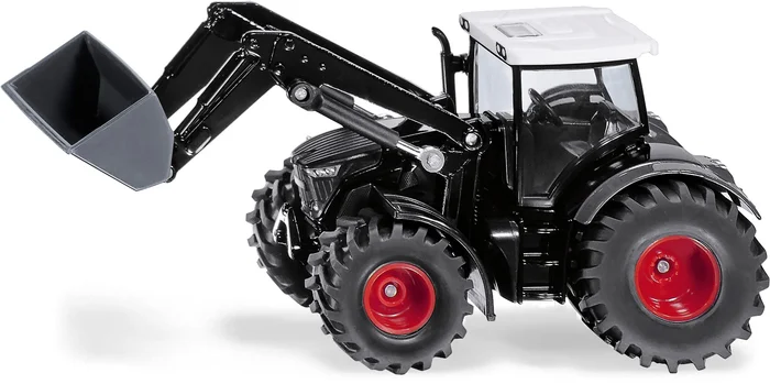Siku Siku Fendt 942 Vario met voorlader speelgoedtractor 1:50 metaal/kunststof zwart beweegbare shovel en voorlader achter- en voorkoppeling