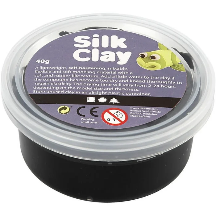 Silk Clay Modelliermasse, Schwarz