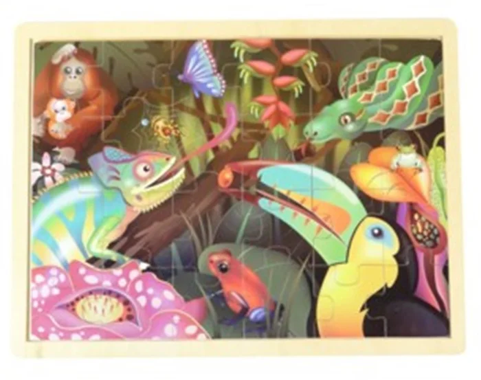 Simply Houten puzzel Regenwoud. 24 stukjes. 4+