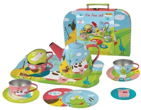 Simply Pewter Teeservice im Koffer Farmhouse