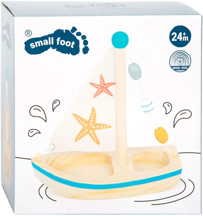 Small Foot – Badspeelgoed Houten Zeilboot Zeester