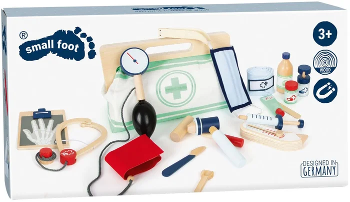 Small Foot – Dokterstas met Houten Dokter Accessoires, 18dlg.