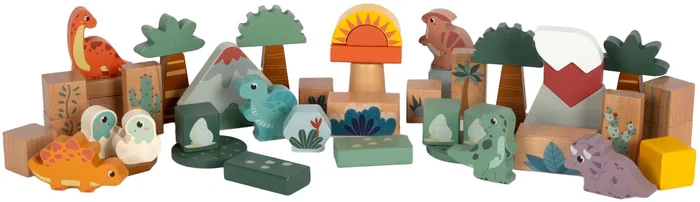 Small Foot – Houten Bouwblokken Dino, 50dlg.