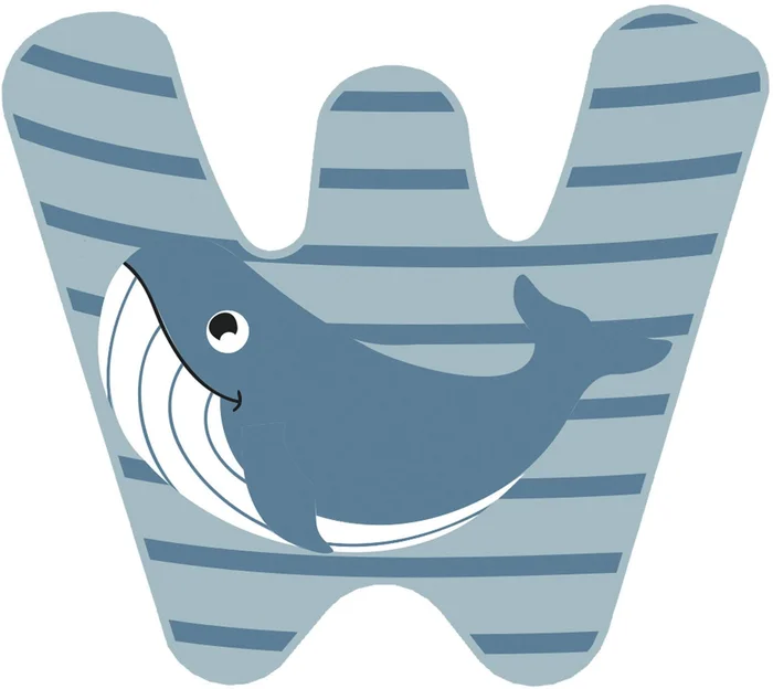 Small Foot – Houten Dieren Kinderletter – W