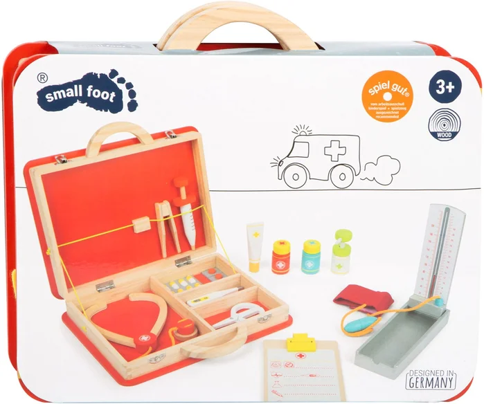 Small Foot – Houten Dokterskoffer EHBO, 15dlg.