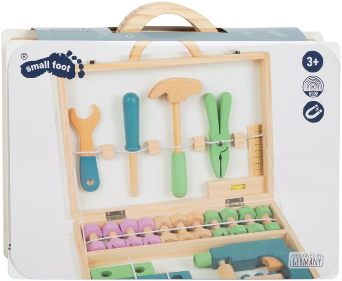 Small Foot – Houten Gereedschapskoffer Nordic, 43dlg.