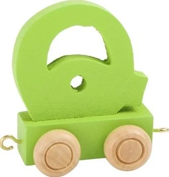 Small Foot – Houten Lettertrein Groen – Q – 12 stuks