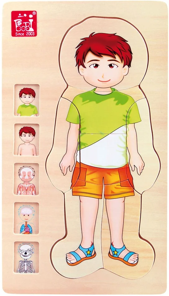 Small Foot – Houten Lichaamspuzzel Jongen, 29st.