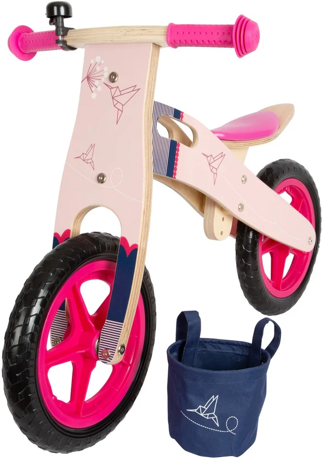 Small Foot – Houten Loopfiets Kolibrie Roze
