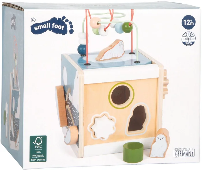 Small Foot – Houten Motorische Activiteitskubus Arctic