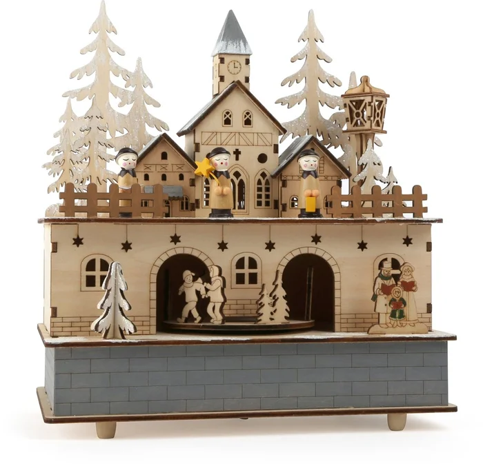 Small Foot – Houten Muziekdoos Kerstdorp met Licht