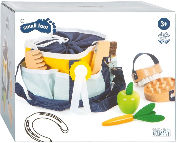 Small Foot – Houten Paardenverzorgingsset met Tas, 8dlg.