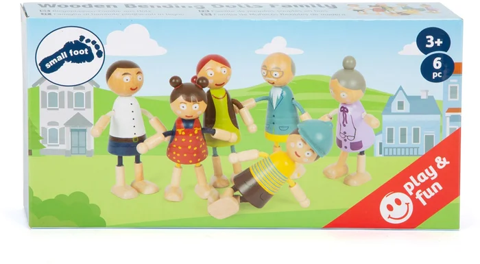Small Foot – Houten Poppenhuis Familie Buigbaar, 6st.